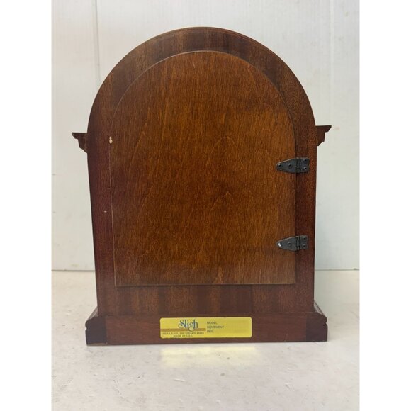 Westminster Chime Mantel Vintage Sligh Mechanical Clock Franz Hermes Two Jewels - Picture 6 of 10